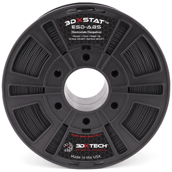 3DXSTAT™ ESD - ABS 1.75mm 3D Printer Filament by 3DXTech Made in USA 750g - West3D 3D Printing Supplies - 3DXTech