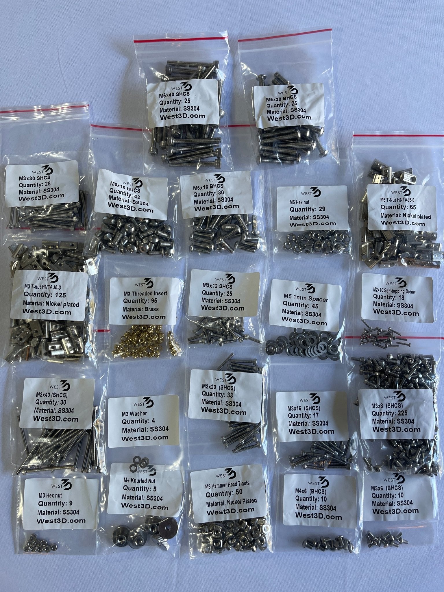 West3D Stainless Steel Fastener Kit for Voron 2.4 (BDF) - West3D Printing - West3D Printing